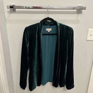 LOFT Green Velvet Blazer Sz M